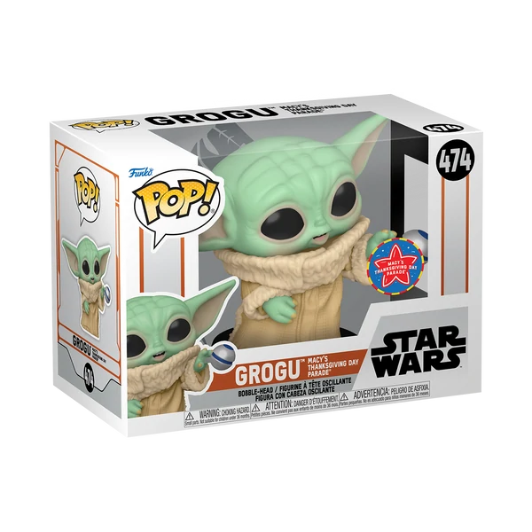 Figura coleccionable Funko de Grogu de la serie The Mandalorian en caja